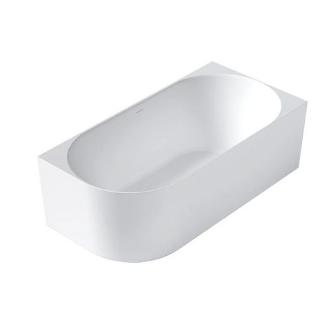 Otti Attica Celine Right Corner Bath 1500mm w/ Overflow Matte White ACBT-1500RMW-OF