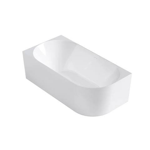 Otti Attica Celine Left Corner Bath 1700mm w/ Overflow Gloss White ACBT-1700L-OF