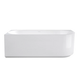 Otti Attica Celine Left Corner Bath 1700mm w/ Overflow Gloss White ACBT-1700L-OF