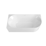 Otti Attica Celine Left Corner Bath 1700mm w/ Overflow Gloss White ACBT-1700L-OF
