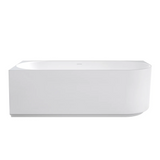 Otti Attica Celine Left Corner Bath 1700mm w/ Overflow Matte White ACBT-1700LMW-OF