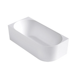 Otti Attica Celine Left Corner Bath 1700mm w/ Overflow Matte White ACBT-1700LMW-OF