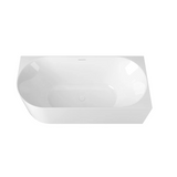 Otti Attica Celine Right Corner Bath 1700mm w/ Overflow Gloss White ACBT-1700R-OF