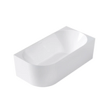 Otti Attica Celine Right Corner Bath 1700mm w/ Overflow Gloss White ACBT-1700R-OF