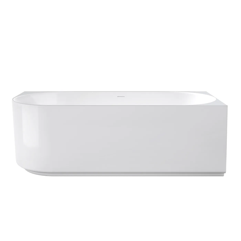 Otti Attica Celine Right Corner Bath 1700mm w/ Overflow Gloss White ACBT-1700R-OF