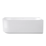 Otti Attica Celine Right Corner Bath 1700mm w/ Overflow Gloss White ACBT-1700R-OF