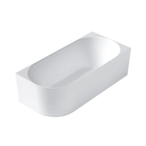Otti Attica Celine Right Corner Bath 1700mm w/ Overflow Matte White ACBT-1700RMW-OF