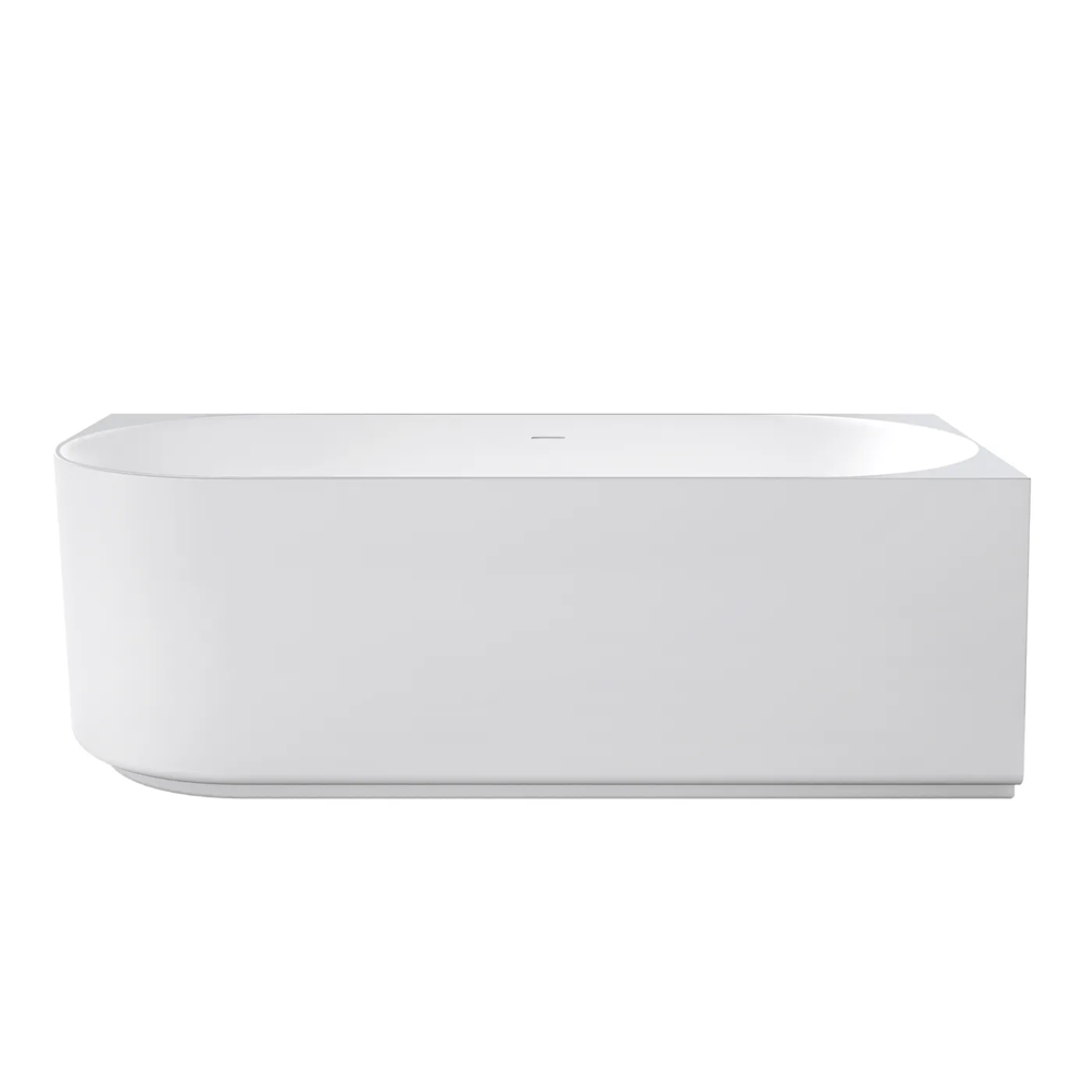 Otti Attica Celine Right Corner Bath 1700mm w/ Overflow Matte White ACBT-1700RMW-OF
