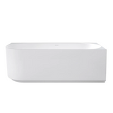 Otti Attica Celine Right Corner Bath 1700mm w/ Overflow Matte White ACBT-1700RMW-OF