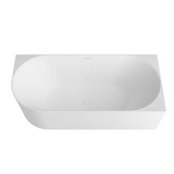 Otti Attica Celine Right Corner Bath 1700mm w/ Overflow Matte White ACBT-1700RMW-OF
