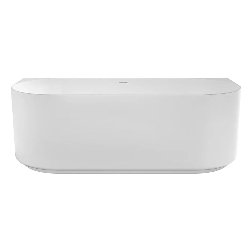 Otti Attica Celine Back To Wall Bath 1500mm w/ Overflow Matte White ACBT-BW-1500MW-OF