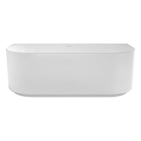 Otti Attica Celine Back To Wall Bath 1500mm w/ Overflow Matte White ACBT-BW-1500MW-OF
