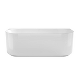 Otti Attica Celine Back To Wall Bath 1700mm w/ Overflow Gloss White ACBT-BW-1700-OF