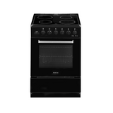 Artusi Freestanding Cooker 60cm Electric With Ceramic Hob Black Glass AFC607B