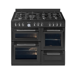 Artusi Freestanding Cooker 100cm with Gas Hob Black AFGR1047B