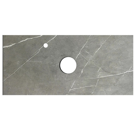 Otti Boston Wall Hung Vanity 1200mm (10 O'Clock Taphole) Light Grey / Amani Grey Top BS1200LGST-G-10TH