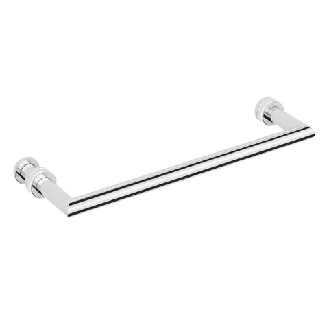 Argent Focal Glass Panel Towel Rail 300mm (Inc. Knob) Chrome AG30330HB