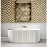 Otti Attica Havana Freestanding Bath 1500mm w/ Overflow Gloss White AHBT-1500-OF