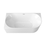 Otti Attica Havana Left Corner Bath 1500mm w/ Overflow Gloss White AHBT-1500L-OF