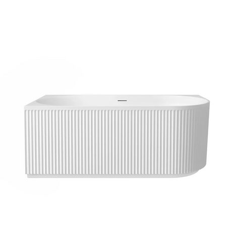 Otti Attica Havana Left Corner Bath 1500mm w/ Overflow Matte White AHBT-1500LMW-OF