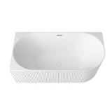 Otti Attica Havana Left Corner Bath 1500mm w/ Overflow Matte White AHBT-1500LMW-OF
