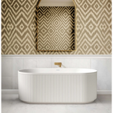 Otti Attica Havana Freestanding Bath 1500mm w/ Overflow Matte White AHBT-1500MW-OF