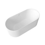 Otti Attica Havana Freestanding Bath 1500mm w/ Overflow Matte White AHBT-1500MW-OF