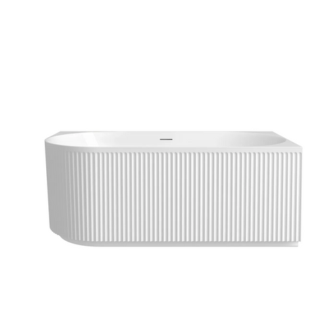 Otti Attica Havana Right Corner Bath 1500mm w/ Overflow Gloss White AHBT-1500R-OF