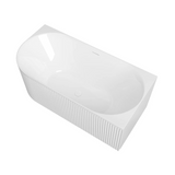Otti Attica Havana Right Corner Bath 1500mm w/ Overflow Gloss White AHBT-1500R-OF