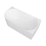 Otti Attica Havana Right Corner Bath 1500mm w/ Overflow Matte White AHBT-1500RMW-OF