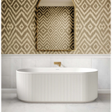 Otti Attica Havana Freestanding Bath 1700mm w/ Overflow Gloss White AHBT-1700-OF