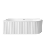 Otti Attica Havana Left Corner Bath 1700mm w/ Overflow Matte White AHBT-1700LMW-OF