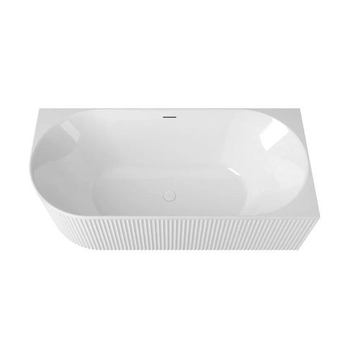 Otti Attica Havana Right Corner Bath 1700mm w/ Overflow Gloss White AHBT-1700R-OF