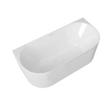 Otti Attica Havana Back To Wall Bath 1500mm w/ Overflow Gloss White AHBT-BW-1500-OF