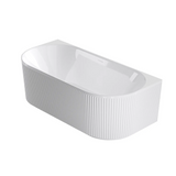 Otti Attica Havana Back To Wall Bath 1700mm w/ Overflow Gloss White AHBT-BW-1700-OF