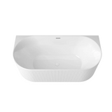 Otti Attica Havana Back To Wall Bath 1700mm w/ Overflow Gloss White AHBT-BW-1700-OF
