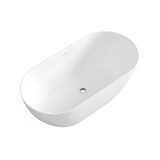 Otti Attica Manolo Freestanding Bath 1400mm w/ Overflow Gloss White AMBT-1400-OF