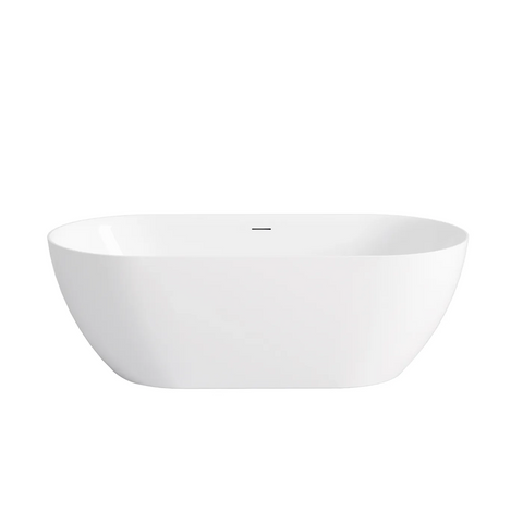 Otti Attica Manolo Freestanding Bath 1400mm w/ Overflow Gloss White AMBT-1400-OF