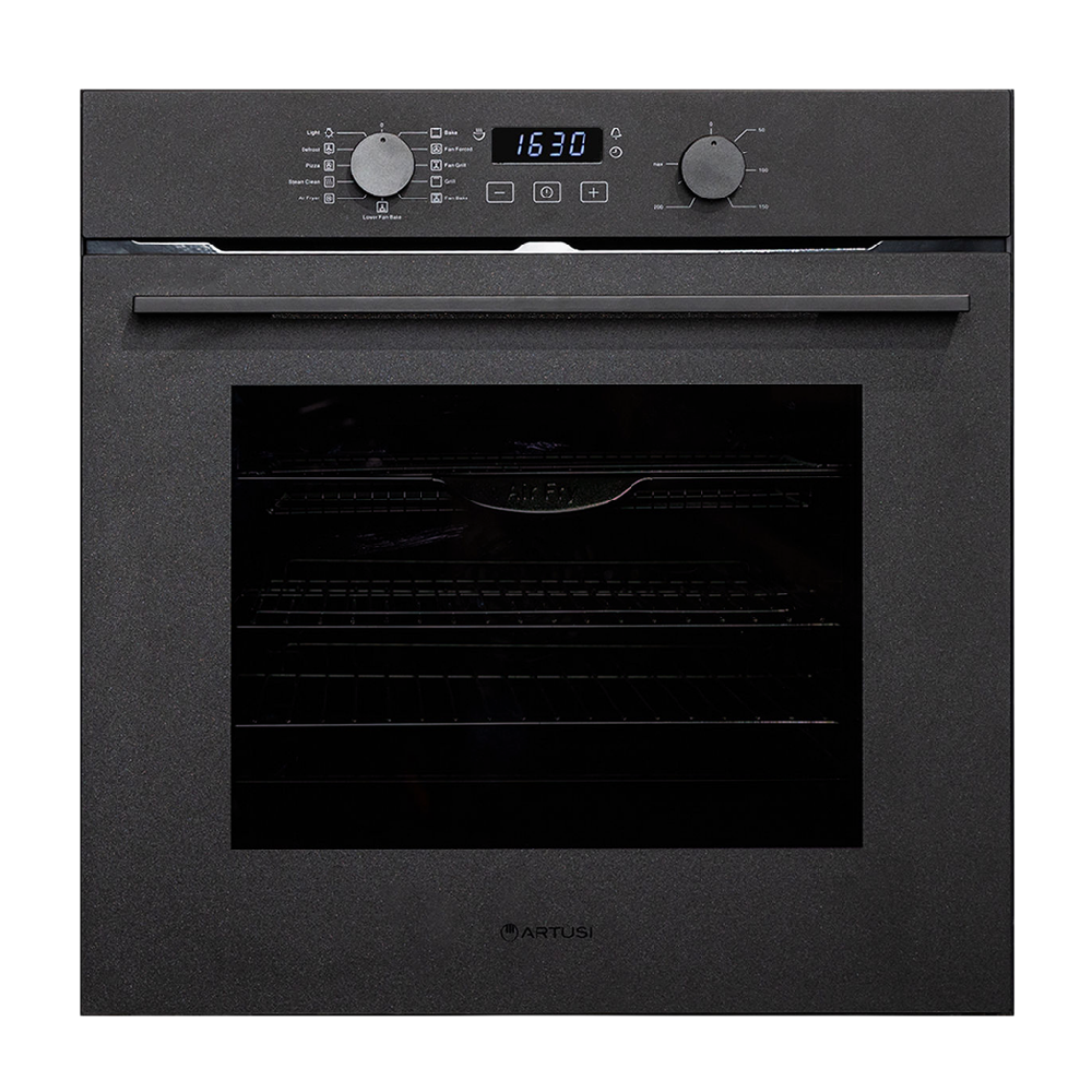 Artusi Essential Series Built-In Electric Oven 600mm 11 Function Catalytic Black Glass AO311CNB