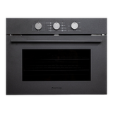 Artusi Essential Series Built-In Electric Oven 450mm 8 Function Black Glass AO458NB