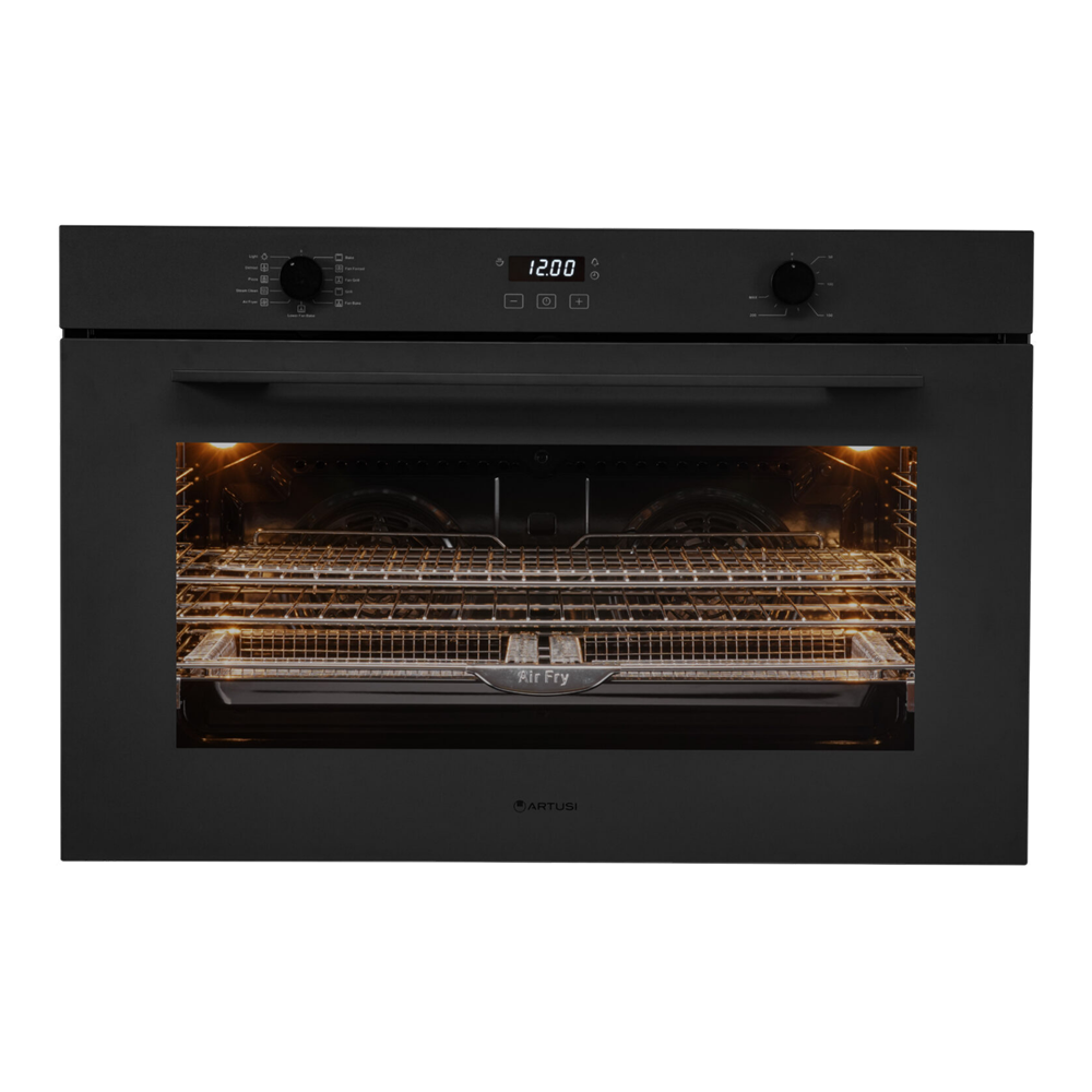 Artusi Essential Series Built-In Electric Oven 900mm 11 Function Black Glass AO9011NB