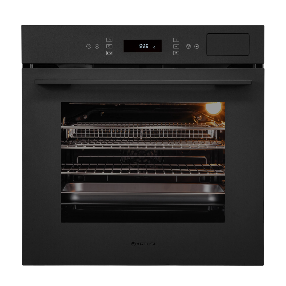 Artusi Signature Series Built-In Electric Oven 600mm w/ Steam Cooking Nano Matte Black AOS511NB