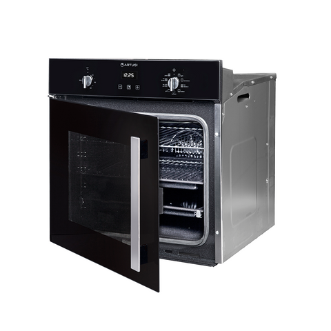 Artusi Oven 60cm Side Opening Built-In Electric Black Glass AOS652B