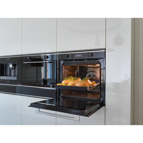 Franke Mythos Microwave Combi Oven 45cm Black Glass w/ Stainless Steel Trim FMY45MWXS