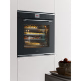 Franke Mythos Full Steam Oven 60cm 10 Functions TFT Colour Display Black Glass w/ Stainless Steel Trim FMY99HSXS
