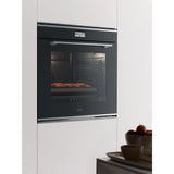 Franke Mythos Full Steam Oven 60cm 10 Functions TFT Colour Display Black Glass w/ Stainless Steel Trim FMY99HSXS
