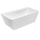 Decina Aria Back to Wall Freestanding Bath 1690mm w/Overflow White AR1700WIO