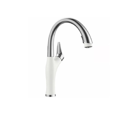 Blanco Artona-S Silgranit Mixer High Arch Pull Down Tap White 525101 ARTONASW