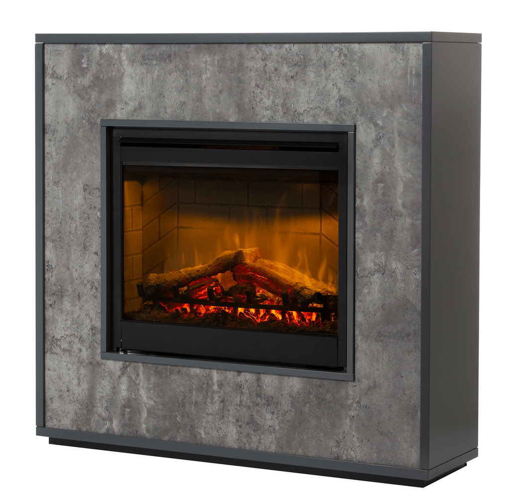 Dimplex Firebox Electric 2kW Atlantic Mantle w/ LED Grey and Concrete