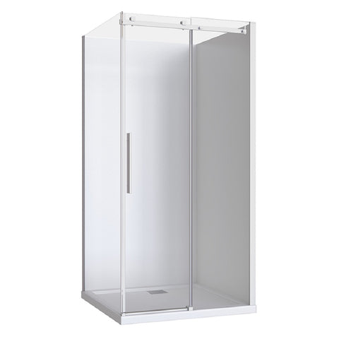 Decina Avalon Shower System 1200mm (Square Roller Design) Gloss White AVSYS1200R